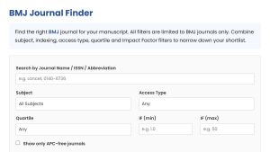 BMJ Journal Finder thumbnail