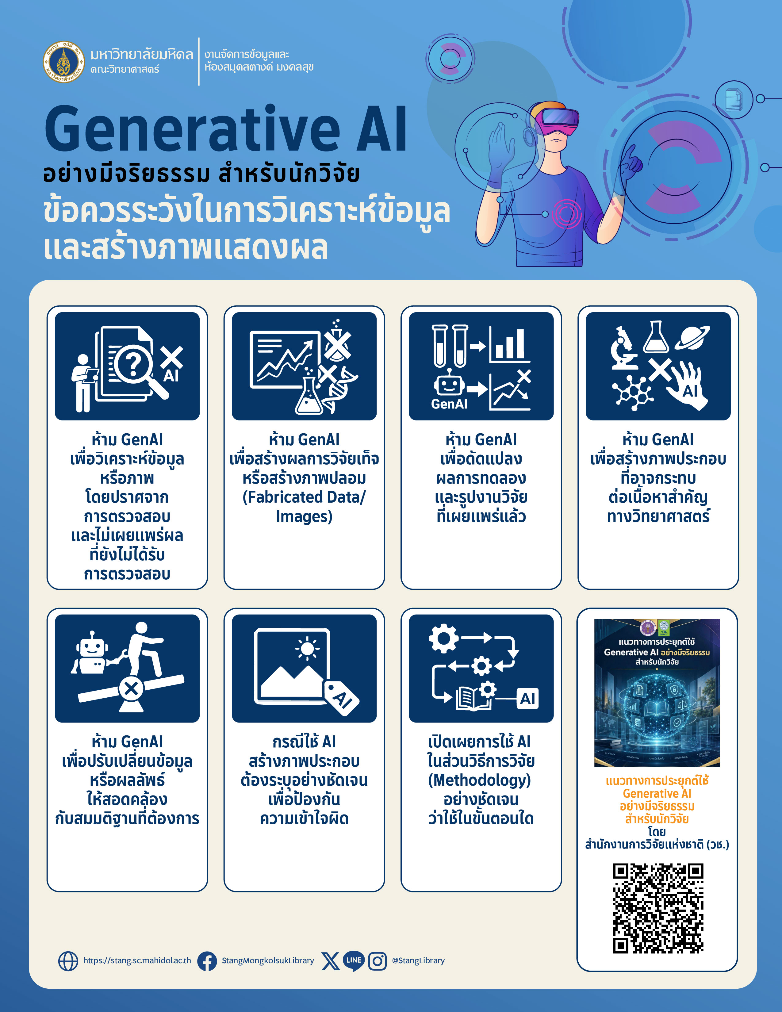 Generative AI อย่างมีจริยธรรม สำหรับนักวิจัย: ข้อควรระวังในการวิเคราะห์ข้อมูลและสร้างภาพแสดงผล